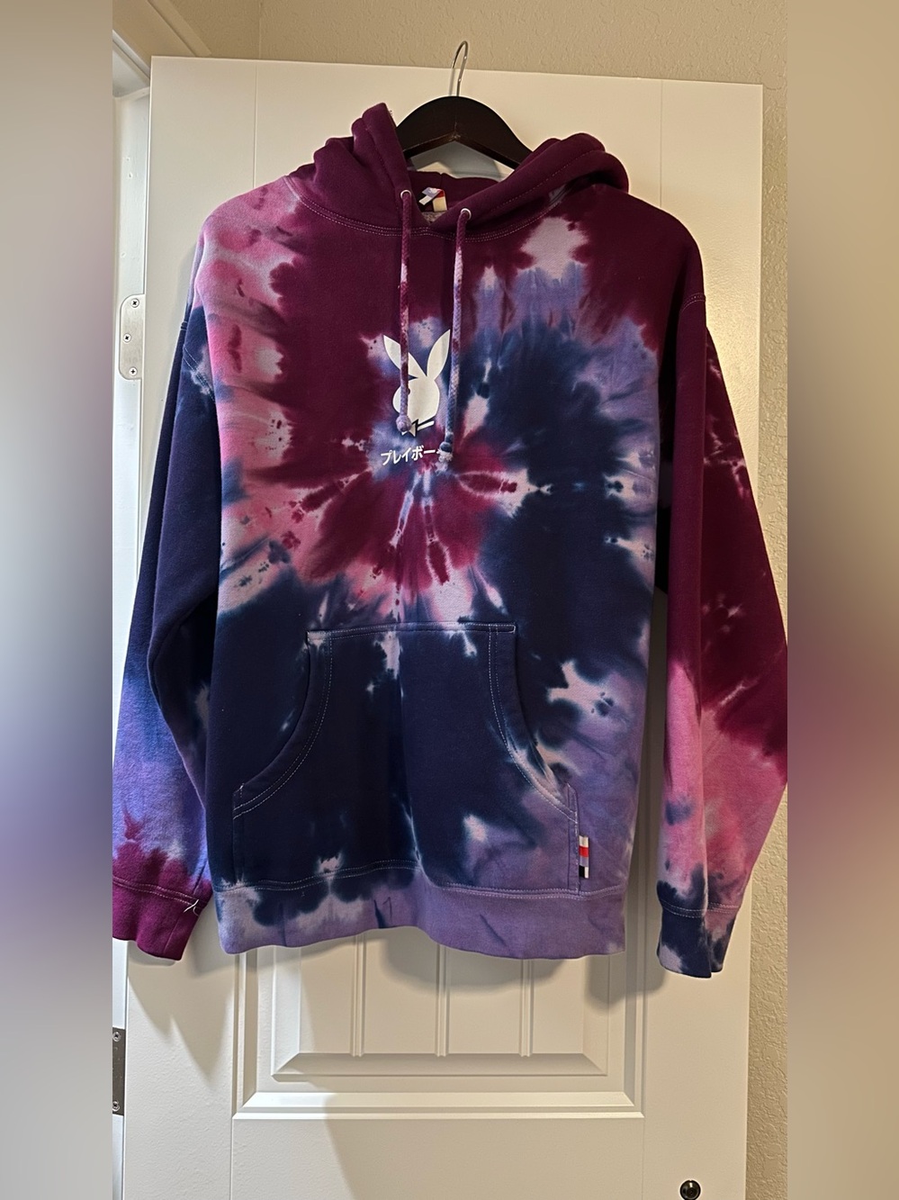 Purple tie dye playboy hoodie